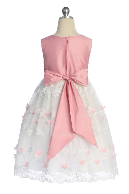 Elegant 3D Embroidery Flower Girl Dress – 2-14